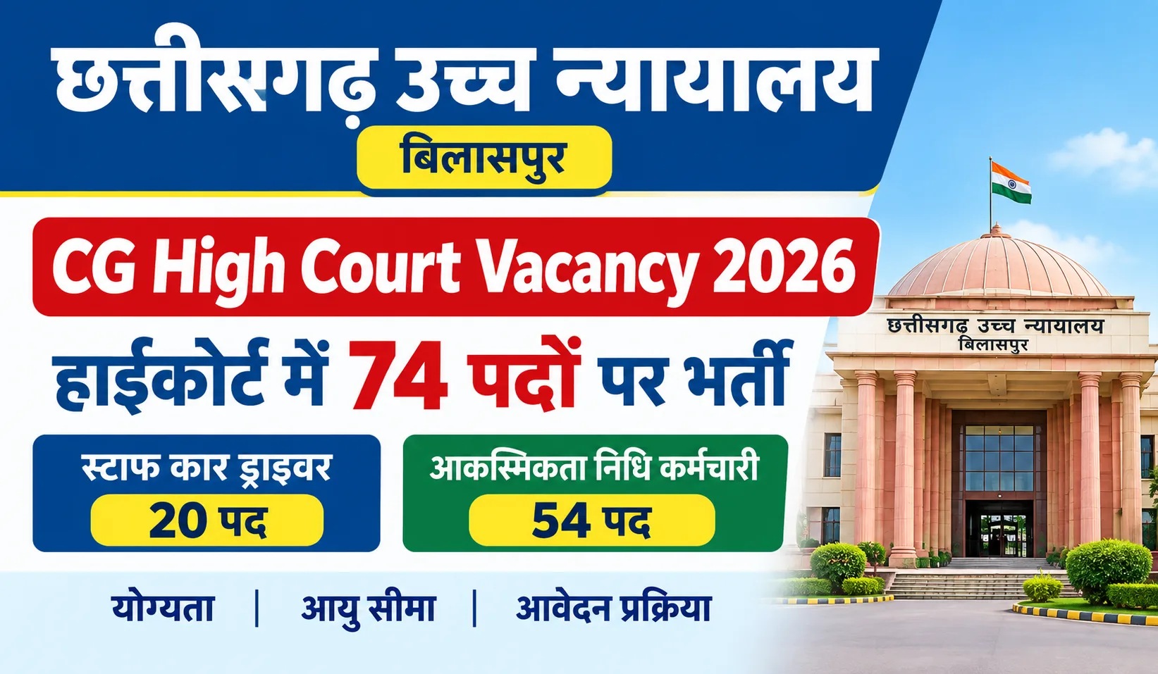 CG High Court Staff Car Driver Vacancy 2026