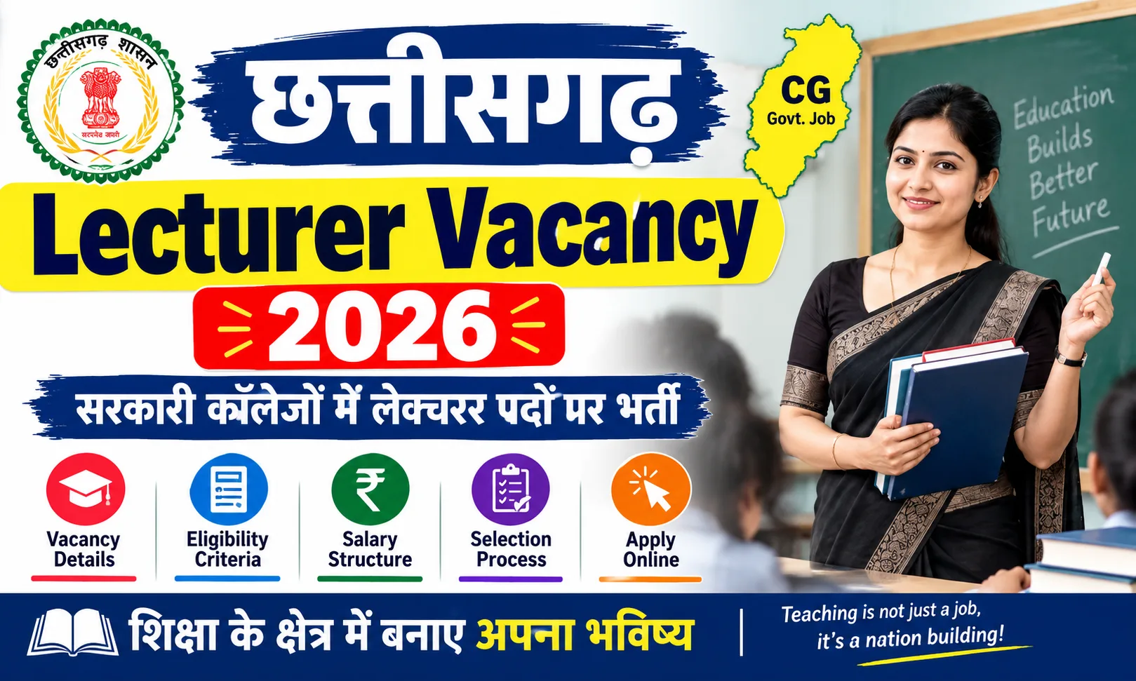 Chhattisgarh lecturer vacancy 2026 notification