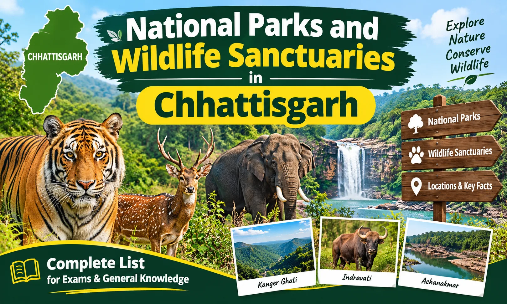 Complete List of National Parks and Wildlife Sanctuaries in Chhattisgarh