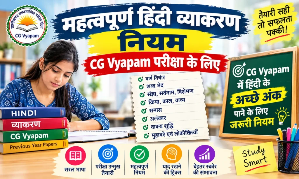 Important Hindi Grammar Rules for CG Vyapam Exams