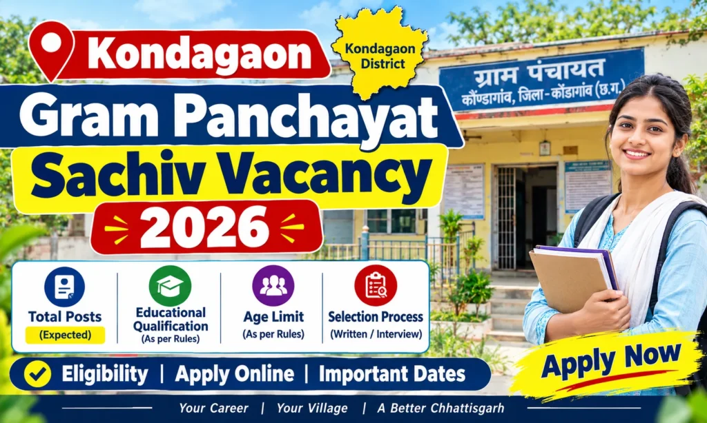Kondagaon Gram Panchayat Sachiv Vacancy 2026
