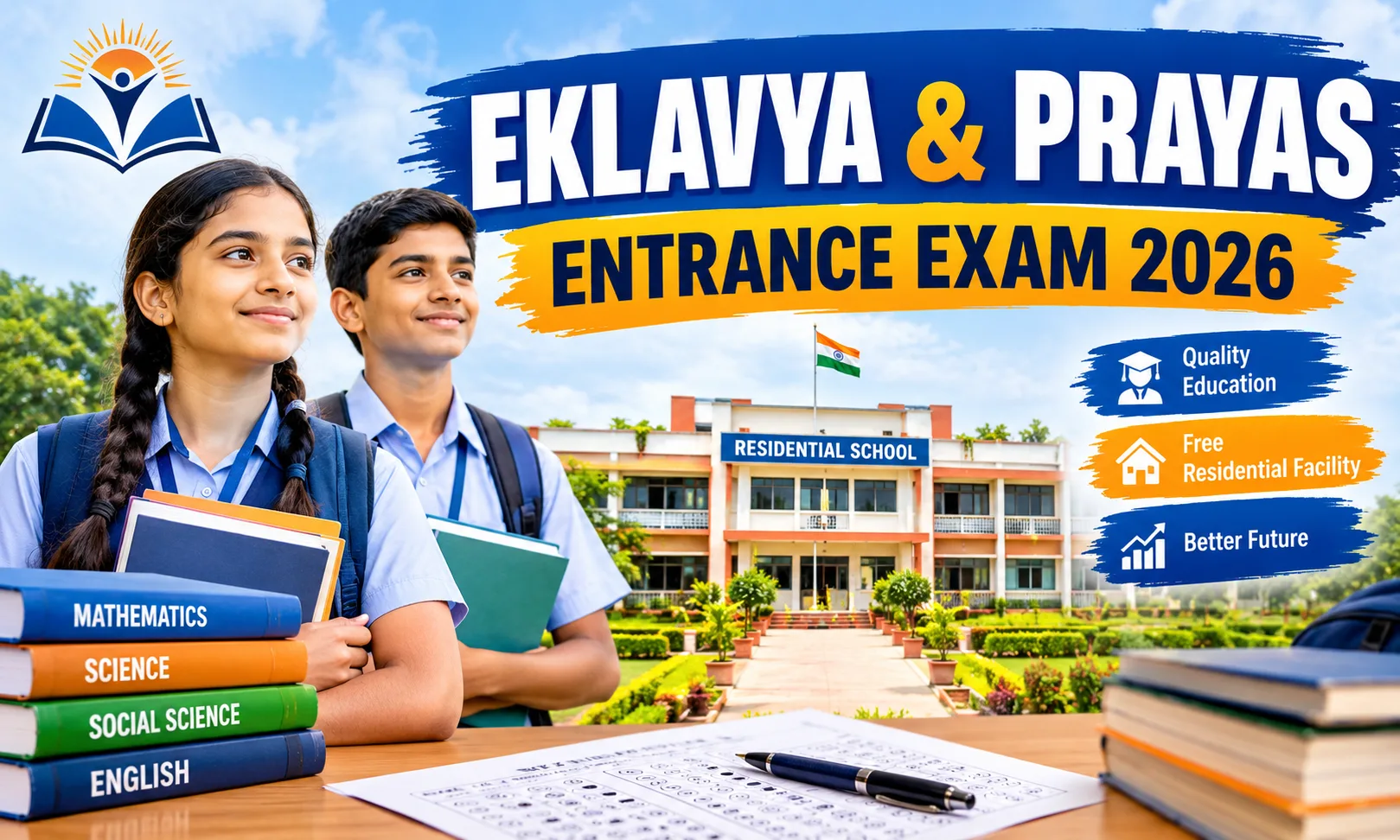 Eklavya and Prayas Residential Schools Entrance Exam 2026